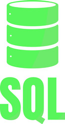 Sql database icon logo design ui or ux app vector