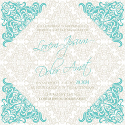 Wedding invitation card vector