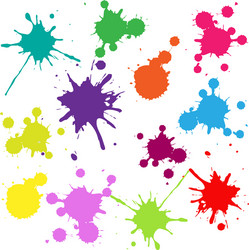 colorful frame with blobs isolated white vector image