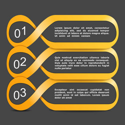 design template with three elements vector image