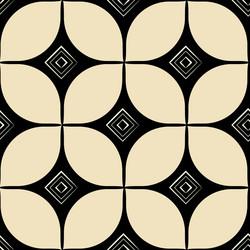 Geometric Retro Pattern - Block Print vector image