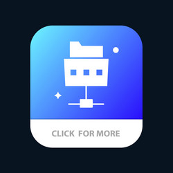 network file folder mobile app button android vector image