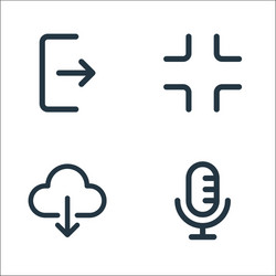 user interface line icons linear set quality vector image