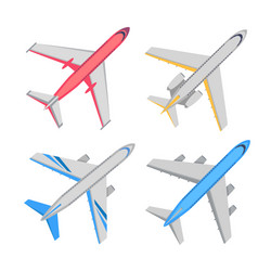Isometric planes set Royalty Free Vector Image