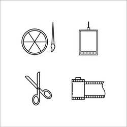 design and studio simple linear icon setsimple vector image