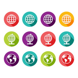 Globe Icon - Editable Earth Logo Royalty Free Vector Image