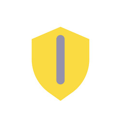 security shield flat color ui icon vector image