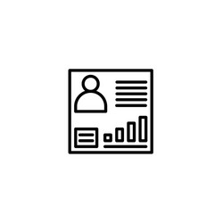 user manager dashboard icon with line style vector