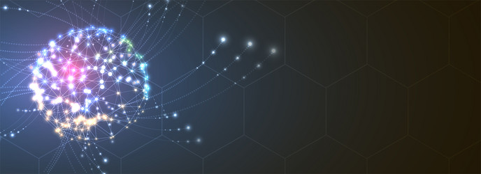 artificial intelligence technology web background vector image