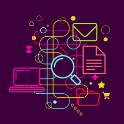 Internet Search Icons - Abstract vector