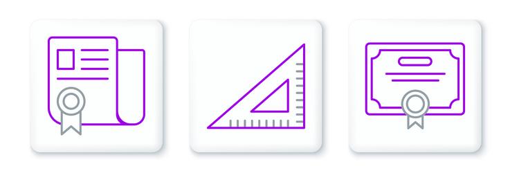 Set line certificate template and triangular vector