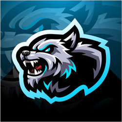 Aggressive Wolf Mascot Logo Vector Image