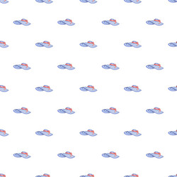 Beach hat pattern cartoon style vector