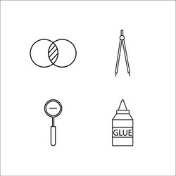 design and studio simple linear icon setsimple vector image