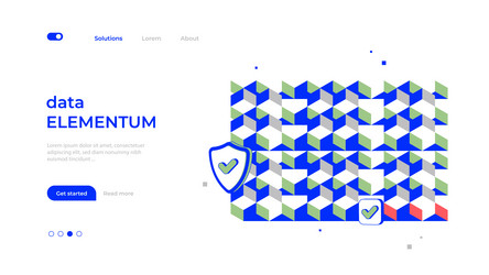 information data and network security concept vector image
