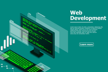 web design and development computer programming vector image
