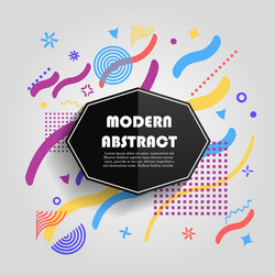 abstract colorful geometric pattern design vector image