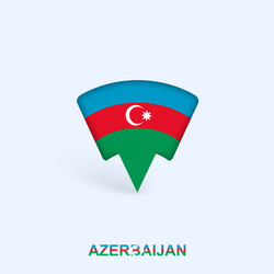 azerbaijan pointer design with shadow vector image