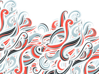 Curl abstract pattern with multicolored waves vector