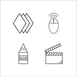 Design and studio simple linear icon setsimple vector