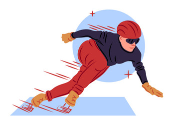 Skater in shadow sharp lines style vector