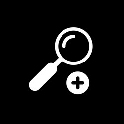 zoom in icon and magnifying concept vector image
