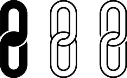 chain icon isolated element object hyperlink vector image