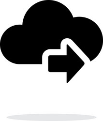 cloud computing with next arrow simple icon vector