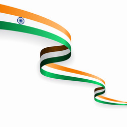 Indian flag wavy abstract background Royalty Free Vector