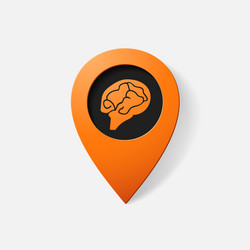 realistic color pointer brain vector image