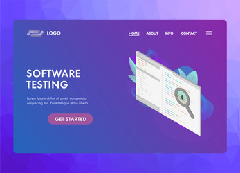 Software testing concept ui isometric web template vector