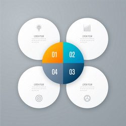 Template for cycle diagram graph presentation vector