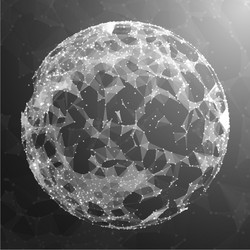 abstract 3d illuminated distorted mesh sphere vector image