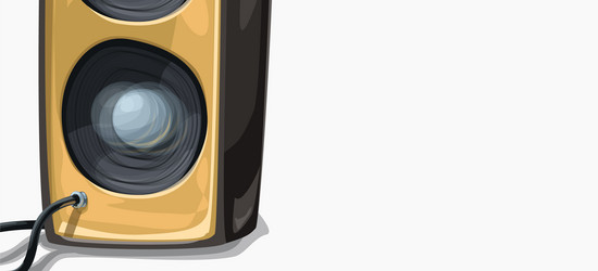 Cartoon speaker on white background Royalty Free Vector