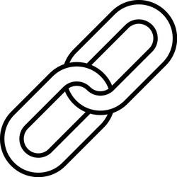 chain icon isolated element object hyperlink vector image