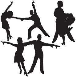 Dance Silhouettes Vector Image