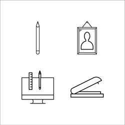 design and studio simple linear icon setsimple vector image