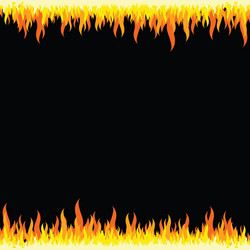 Flames effect boder frame with black background vector