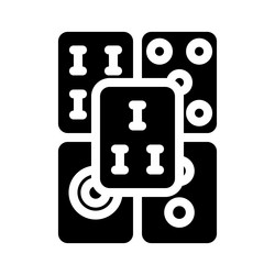 mahjong tiles board table glyph icon vector