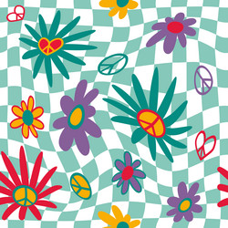 Hippie Groovy Flower Background Graphic by Lazy Sun · Creative Fabrica