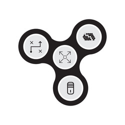 robotics icons set collection of solution hive vector image