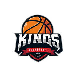 Basketball Kings Logo Vector Image