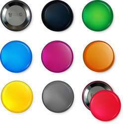 empty circle badges or buttons at different colors vector