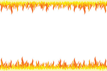 Flames effect boder frame with white background vector