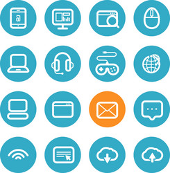 different application icons set with rounded corne vector image