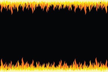 Flames effect boder frame with black background vector