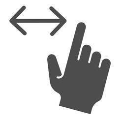 horizontal scroll solid icon resize by width vector image