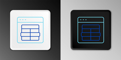 Line mysql code icon isolated on grey background vector