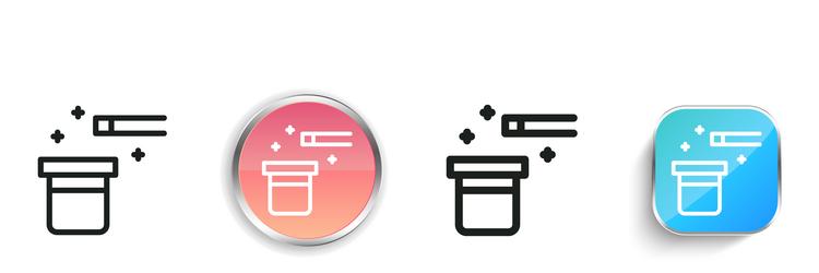 magic icon thin linear regular and button style vector image
