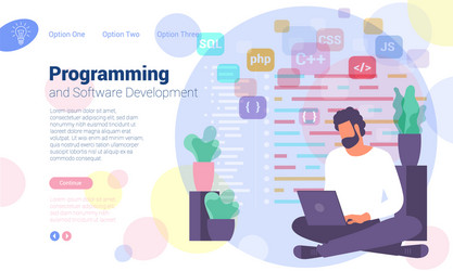 programmer at work vector image